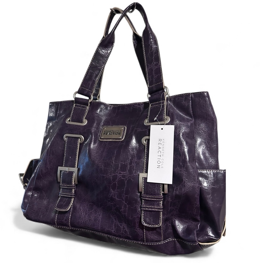 Kenneth Cole Reaction Dark Purple Interconnect Shoulder Tote
NWT - Picture 2 of 9